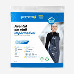 Avental Impermeável de Vinil Transparente 1,20x0,70m 0,30mm com Cordão de Poliéster Prevemax RAVE00013 CA 44668