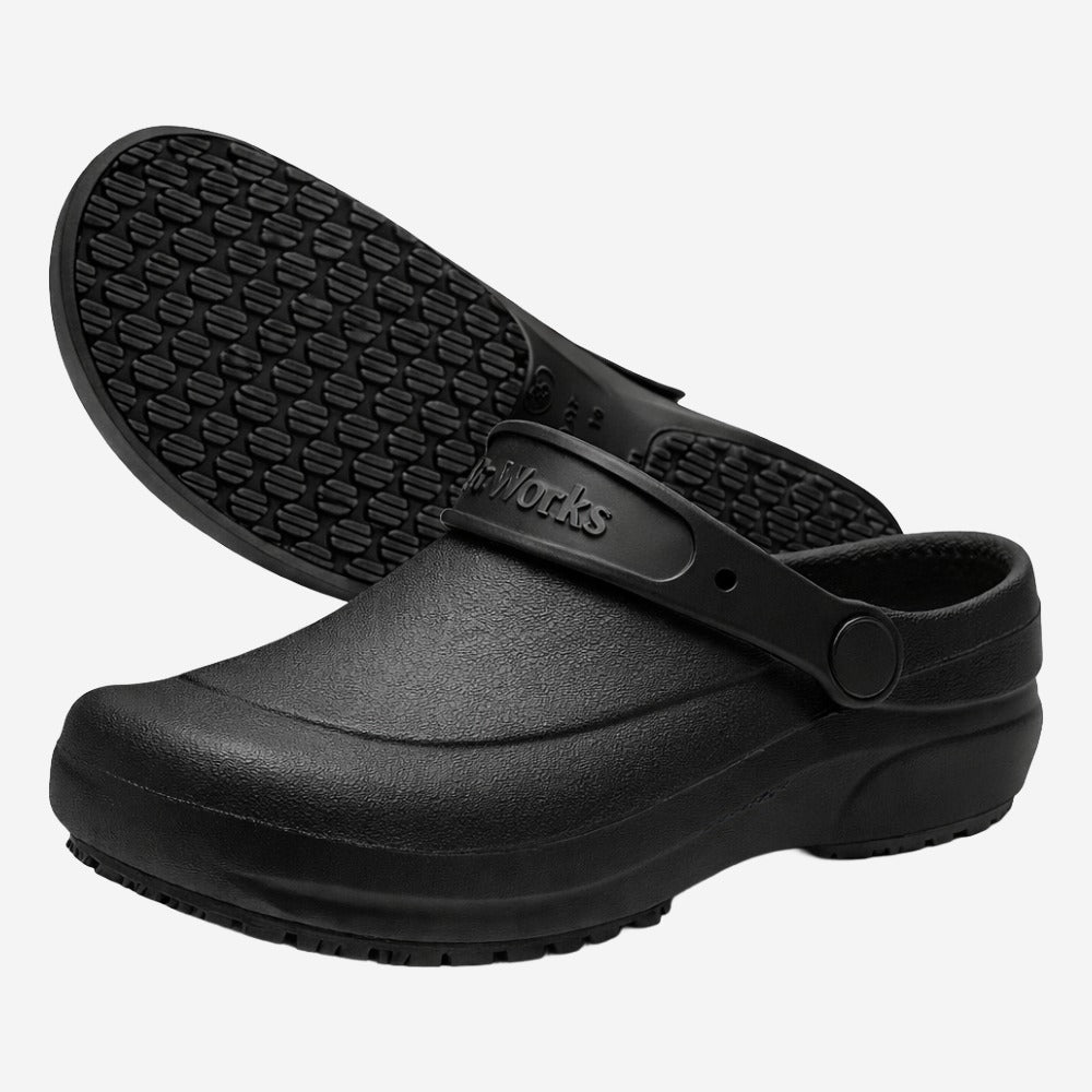 Sapato de EVA Tipo Crocs Preto Uso Profissional Antimicrobiano Solado Antiderrapante Soft Works BB60 C.A 27921