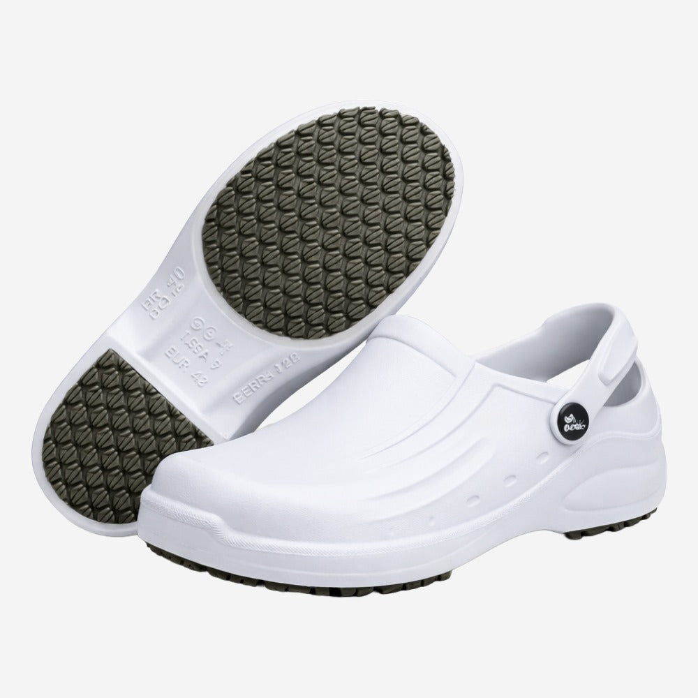 Sapato de EVA Tipo Babuche Branco Uso Profissional Antimicrobiano Solado Antiderrapante Soft Works BB61 C.A 44319