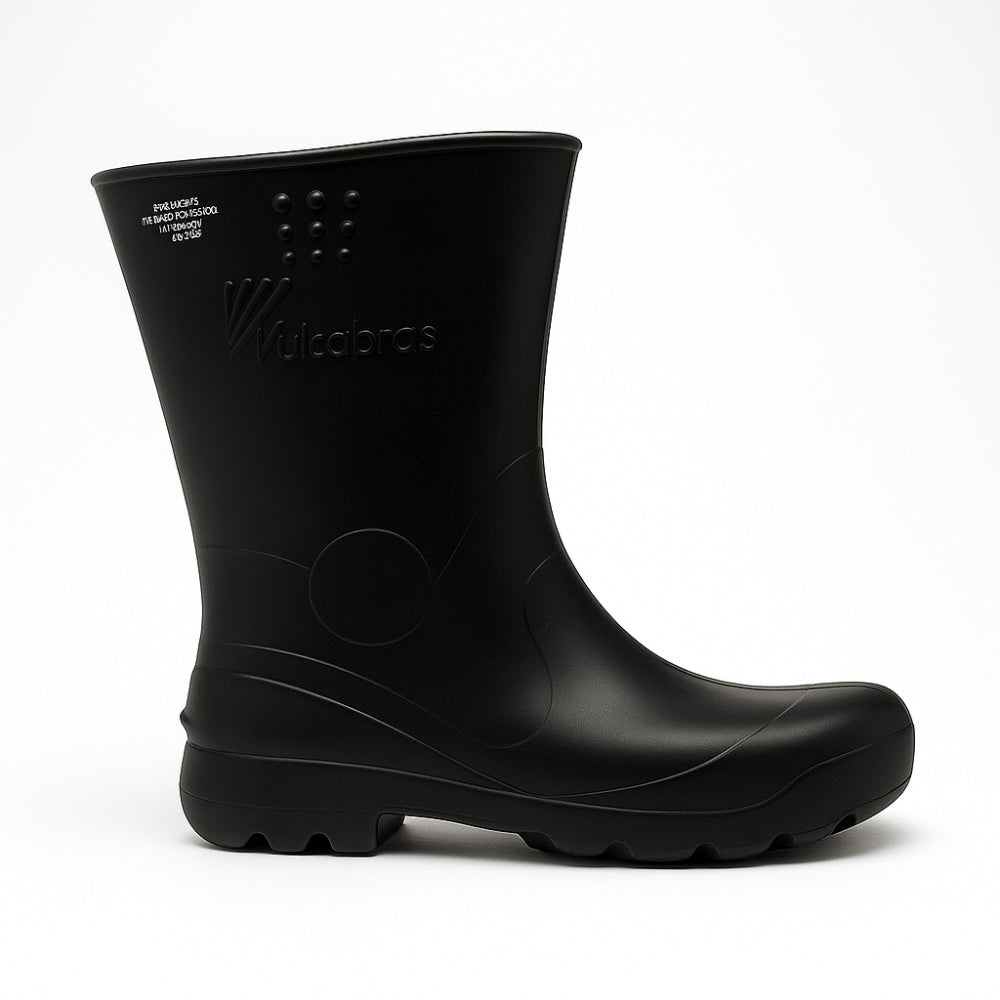 Bota de EVA Cano Curto 26cm Preta Solado Antiderrapante Vulcabras CA 33534