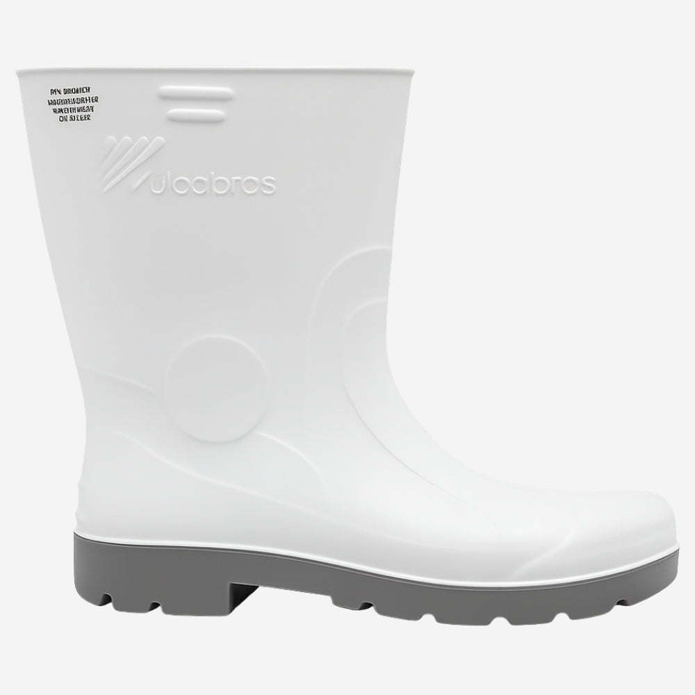 Bota de PVC Overtech Cano Curto 23cm Branca Solado PU Antiderrapante Vulcabras BEPCC02 CA 16065