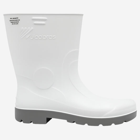 Bota de PVC Overtech Cano Curto 23cm Branca Solado PU Antiderrapante Vulcabras BEPCC02 CA 16065