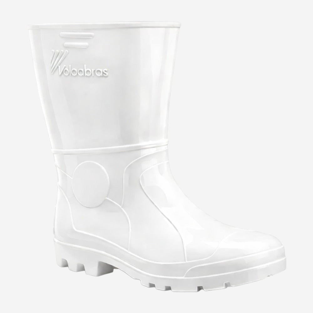Bota de PVC Cano Curto 24,8cm Branca Com Forro Solado Antiderrapante Vulcabras BPCC12 C.A 36939