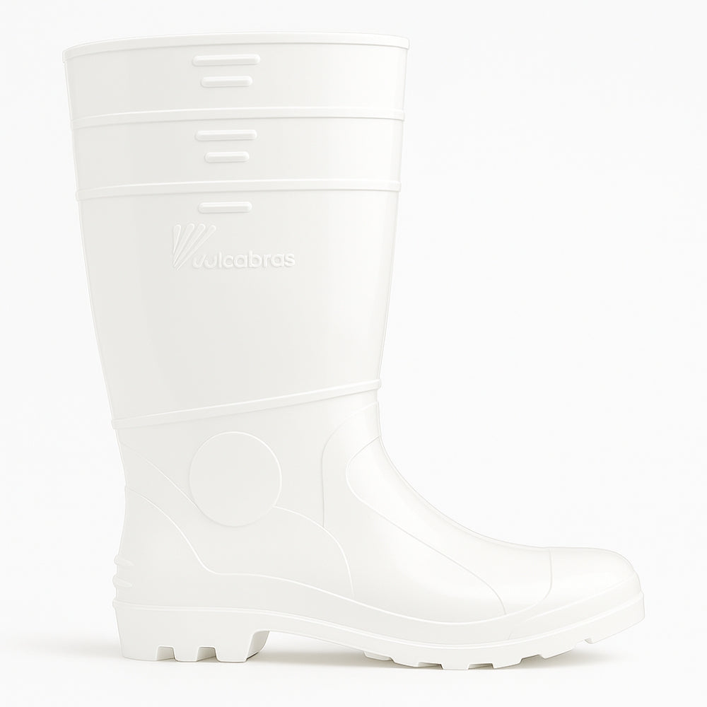 Bota de PVC Cano Longo 32,5cm Branca Solado Antiderrapante Vulcabras BPCL11 CA 36942
