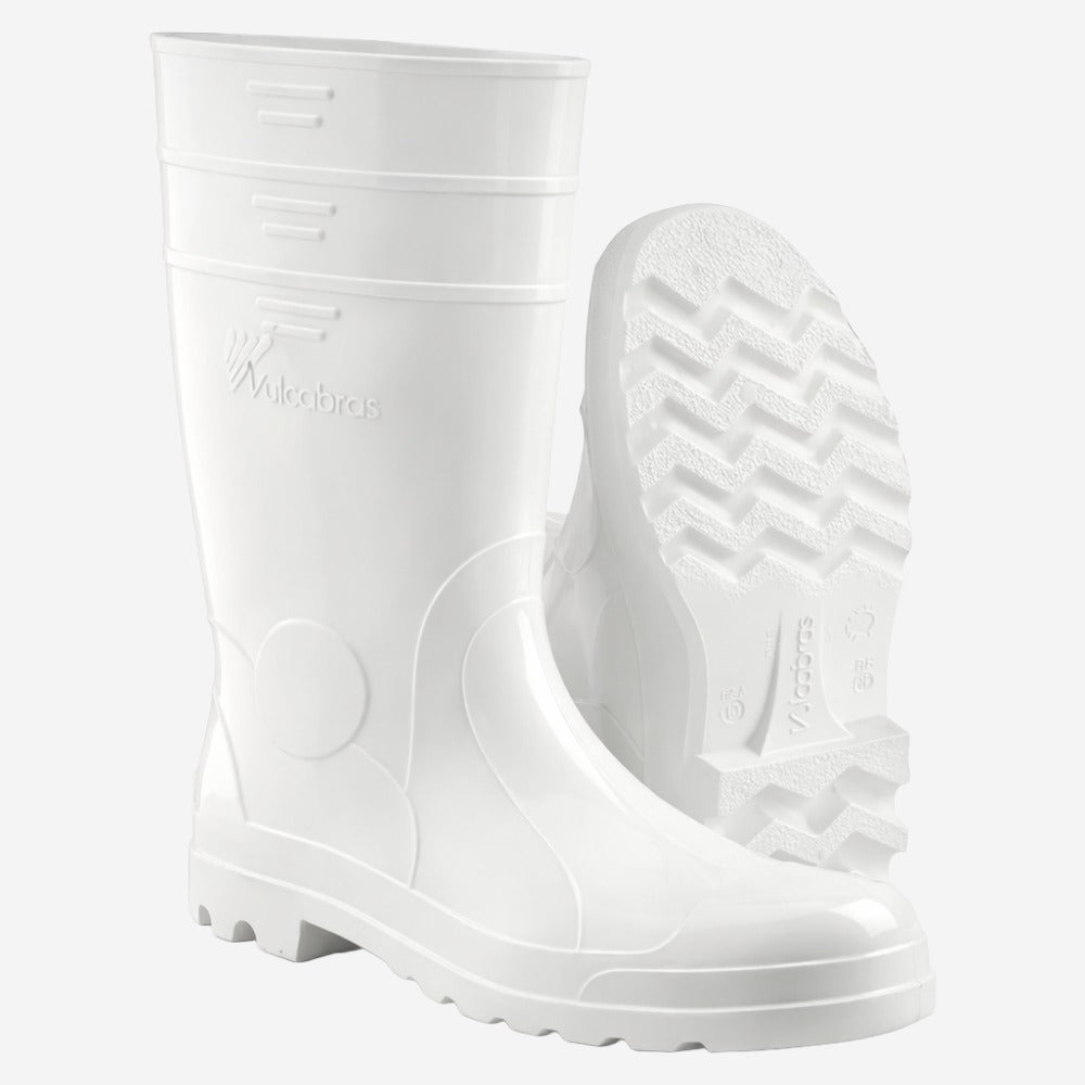 Bota de PVC Cano Longo 32,5cm Branca Com Forro Solado Antiderrapante Vulcabras BPCL11 C.A 36942