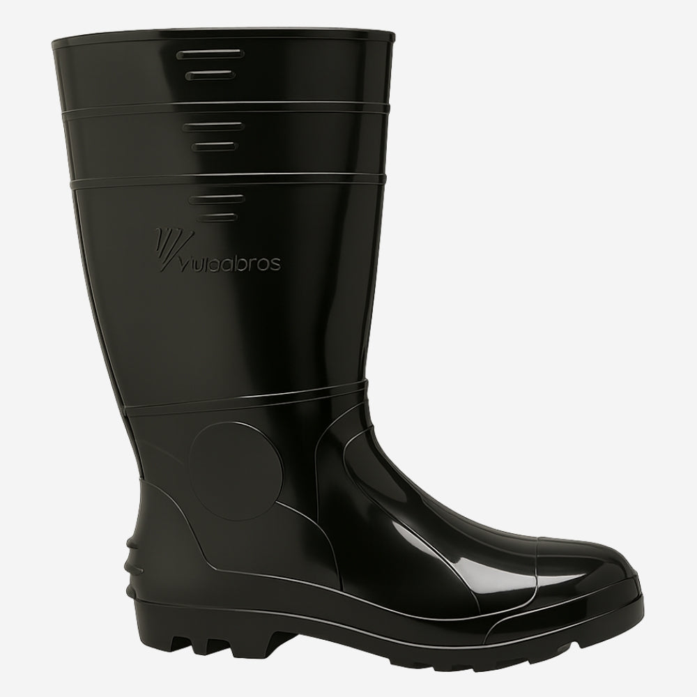 Bota de PVC Cano Longo 34,6cm Preta Com Forro Solado Antiderrapante Vulcabras BPCL21 CA 36942