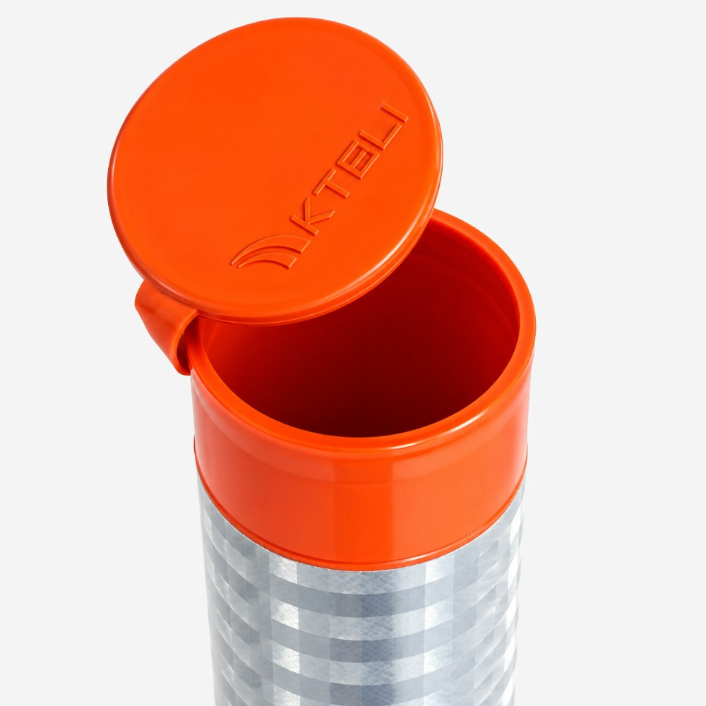 Balizador Flexível Alta Performance 77,5cm Laranja com 2 Faixas Refletivas para Rodovias KTELI