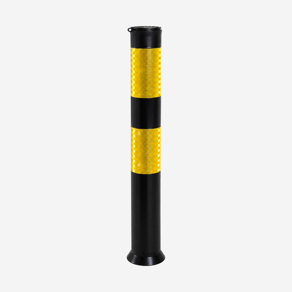 Balizador Flexível Alta Performance 77,5cm Preto com 2 Faixas Refletivas para Rodovias KTELI