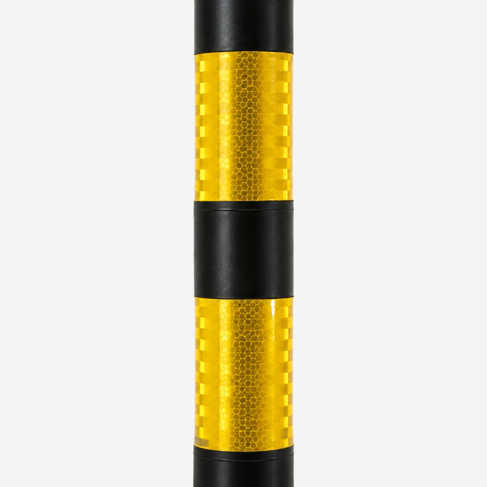 Balizador Flexível Alta Performance 77,5cm Preto com 2 Faixas Refletivas para Rodovias KTELI