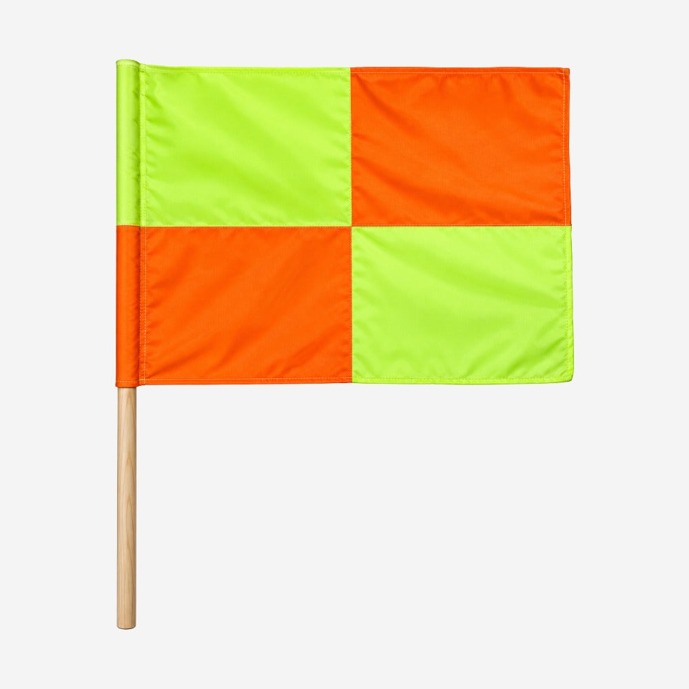 Bandeirola Quadriculada 35x30cm com Cabo 60cm para Rodovias, Obras e Operação Pare e Siga KTELI