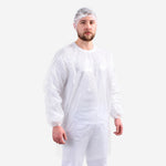 Bata Impermeável de Polietileno sem Capuz com Elástico Manga Longa Prevemax BAT00104 CA 30354
