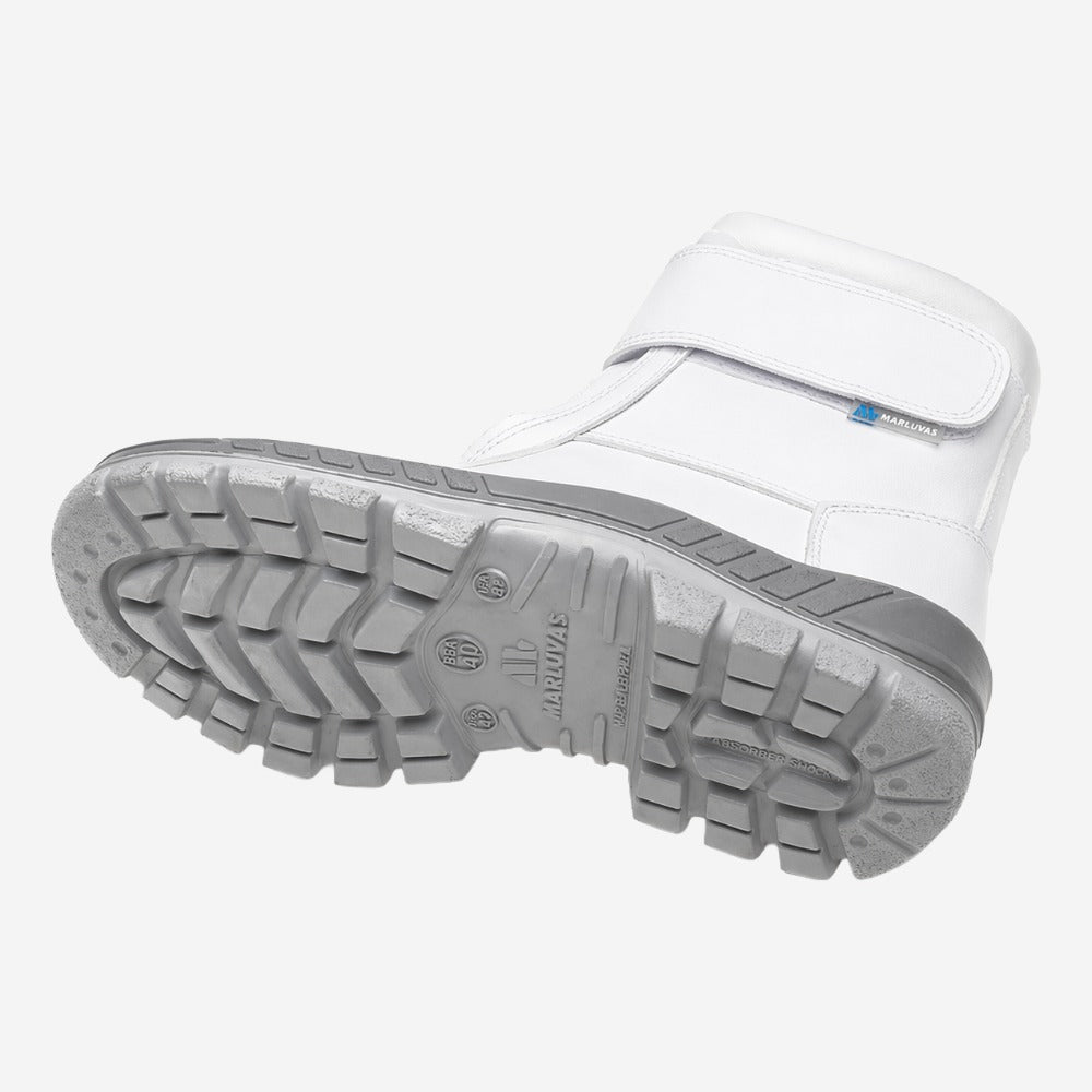 Bota Térmica Para Frigorífico Velcro Bico Aço Capa Protetora Microfibra Hidrofugada Branca Forro em Lã Marluvas 70C32 FRI A CP C.A 32163