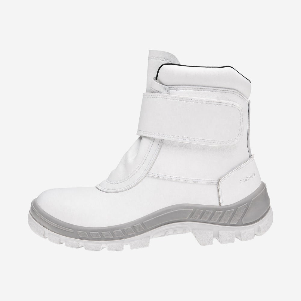Bota Térmica Para Frigorífico Velcro Bico PVC Microfibra Hidrofugada Branca Forro em Lã Marluvas 70C32 FRI BP C.A 32206