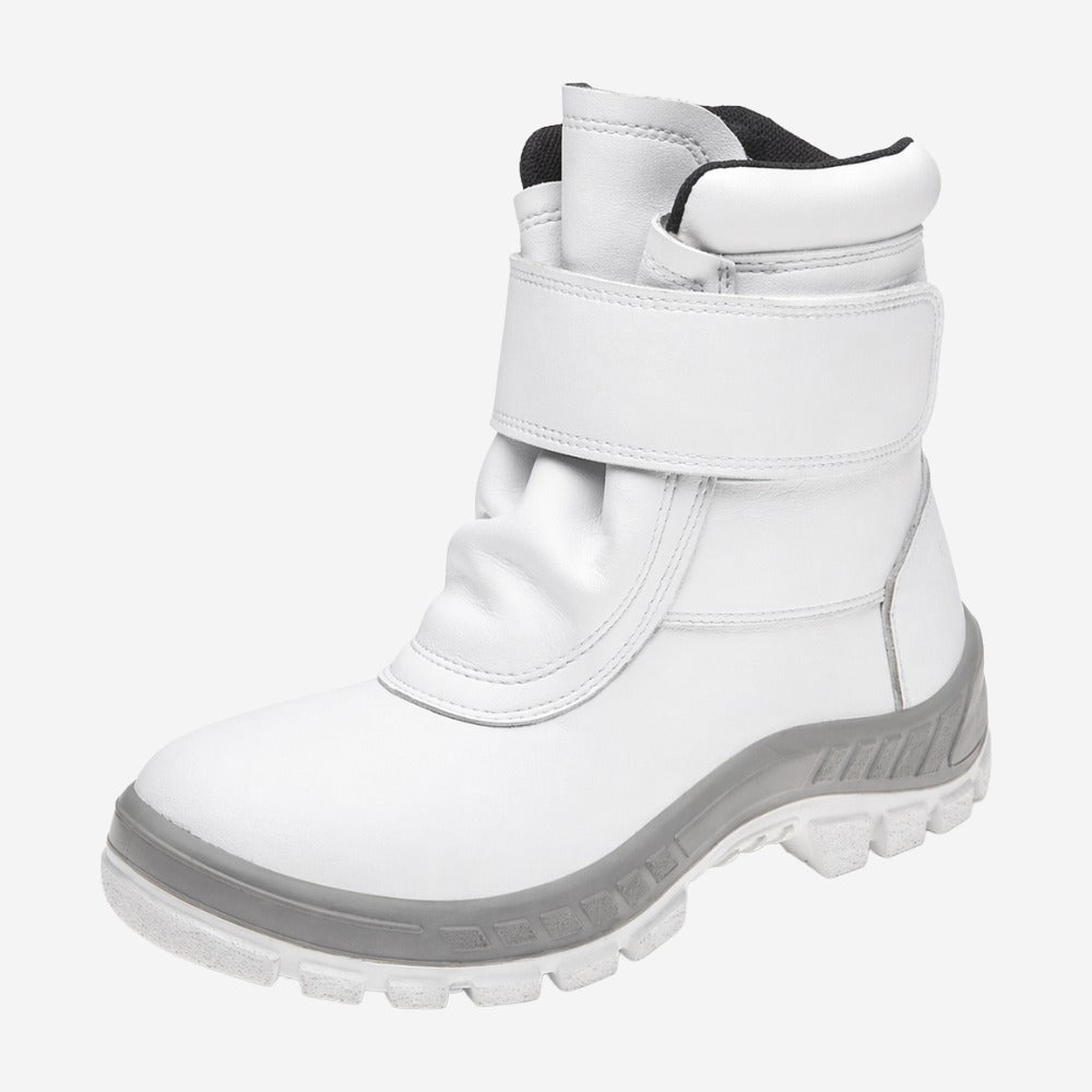 Bota Térmica Para Frigorífico Velcro Bico PVC Microfibra Hidrofugada Branca Forro em Lã Marluvas 70C32 FRI BP C.A 32206