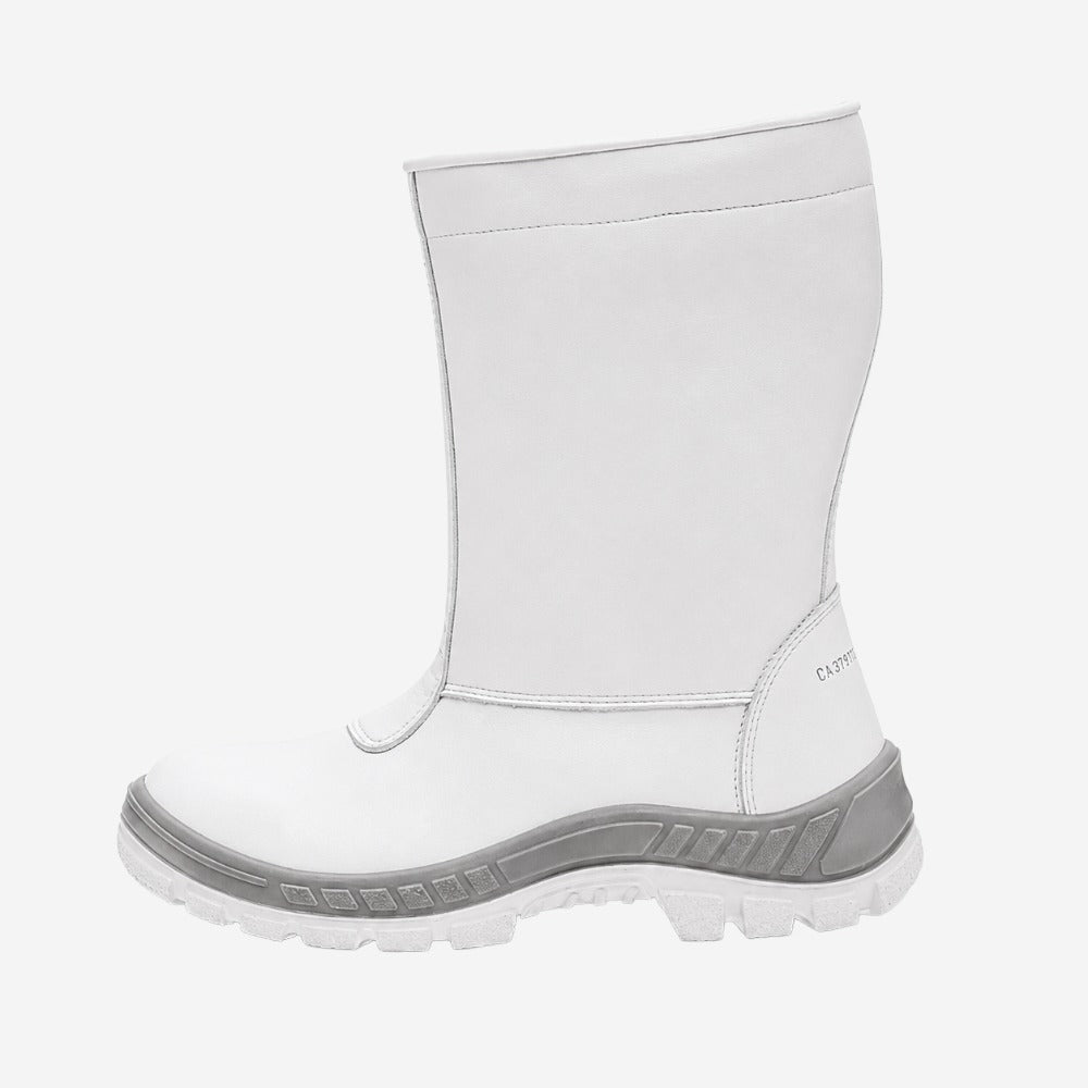 Bota Térmica para Frigorífico com Bico de PVC Microfibra Hidrofugada Branca com Forro de Lã Marluvas 70C32 PET PDG BP CA 31394