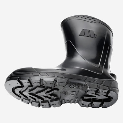 Bota de PVC Bico Aço Cano Médio 25cm Preta Com Forro Solado Antiderrapante Marluvas 100AWORKF CM PR A C.A 48256