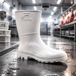 Bota de PVC Cano Curto 25,4cm Branca Forro Térmico Lã Solado Antiderrapante Vulcabras a C.A 25766