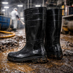 Bota de PVC Cano Longo 34,6cm Preta Com Forro Solado Antiderrapante Vulcabras BPCL21 C.A 36942