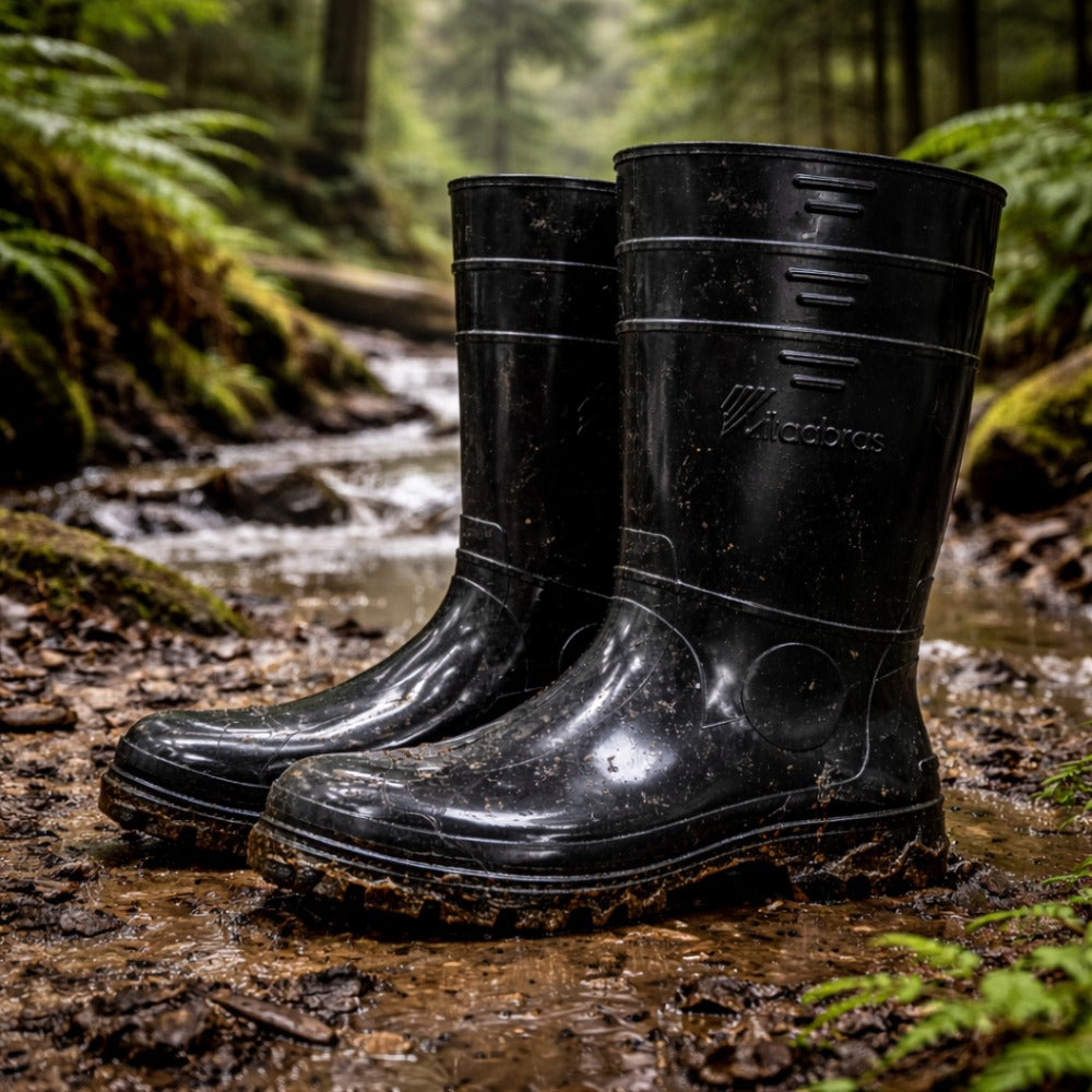 Bota de PVC Cano Longo 34,6cm Preta Com Forro Solado Antiderrapante Vulcabras BPCL21 C.A 36942