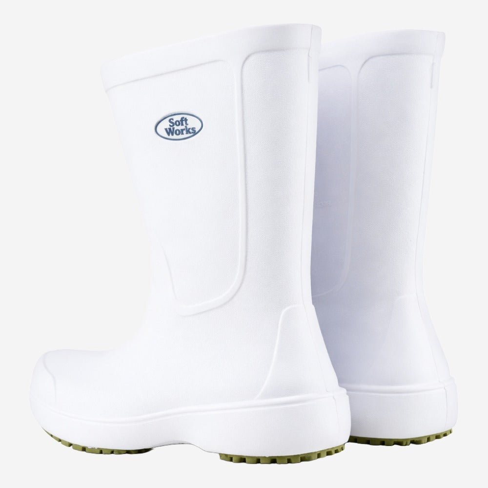 Bota de EVA Bico Composite Cano Longo 28,2cm Branca Solado Antiderrapante Eletricista Térmica Soft Works BB86 C.A 39347