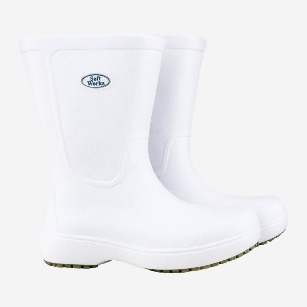 Bota de EVA Bico Composite Cano Longo 28,2cm Branca Solado Antiderrapante Eletricista Térmica Soft Works BB86 C.A 39347