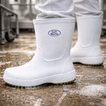 Bota de EVA Bico Composite Cano Longo 28,2cm Branca Solado Antiderrapante Eletricista Térmica Soft Works BB86 C.A 39347