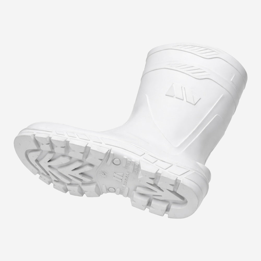 Bota de PVC Bico Aço Cano Longo 32cm Branca Com Forro Solado Antiderrapante Marluvas 100AWORKF CA BR A C.A 48255