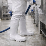 Bota de PVC Bico Aço Cano Longo 32cm Branca Com Forro Solado Antiderrapante Marluvas 100AWORKF CA BR A C.A 48255