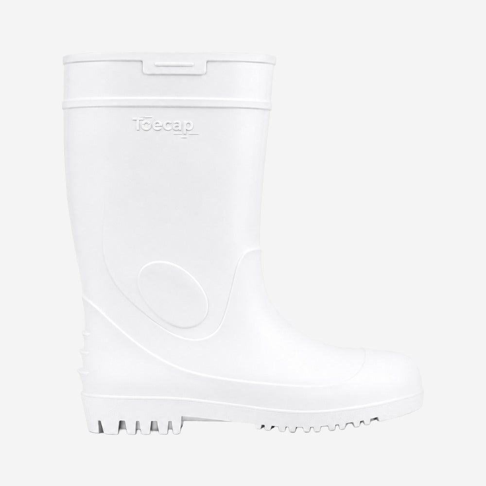 Bota de PVC Bico Aço Cano Longo Plus 34cm Branca Com Forro Solado Antiderrapante Innpro Toecap C.A 50953