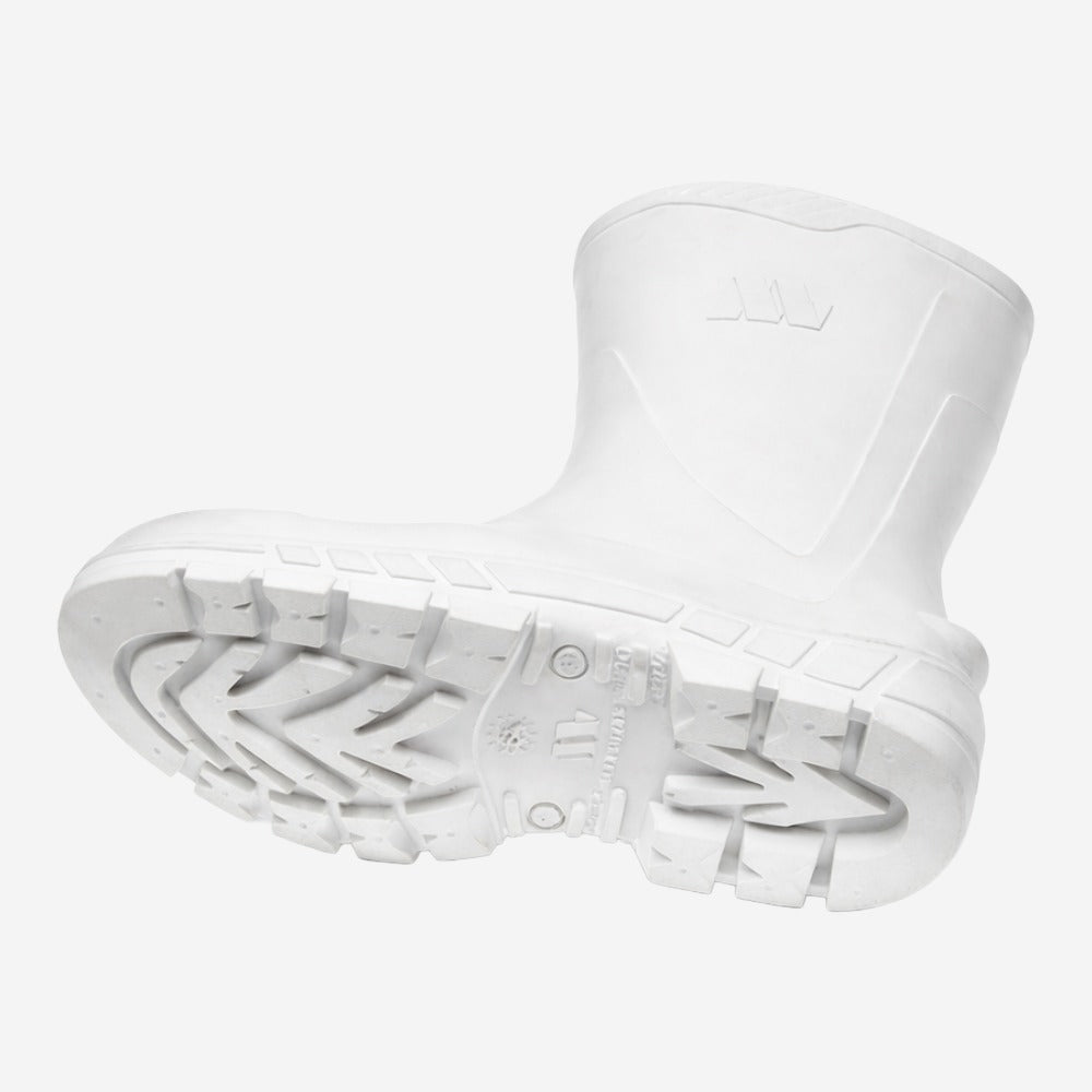 Bota de PVC Bico Aço Cano Médio 25cm Branca Com Forro Solado Antiderrapante Marluvas 100AWORKF CM BR A C.A 48257