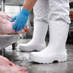 Bota de PVC Bico Aço Cano Médio 25cm Branca Com Forro Solado Antiderrapante Marluvas 100AWORKF CM BR A C.A 48257