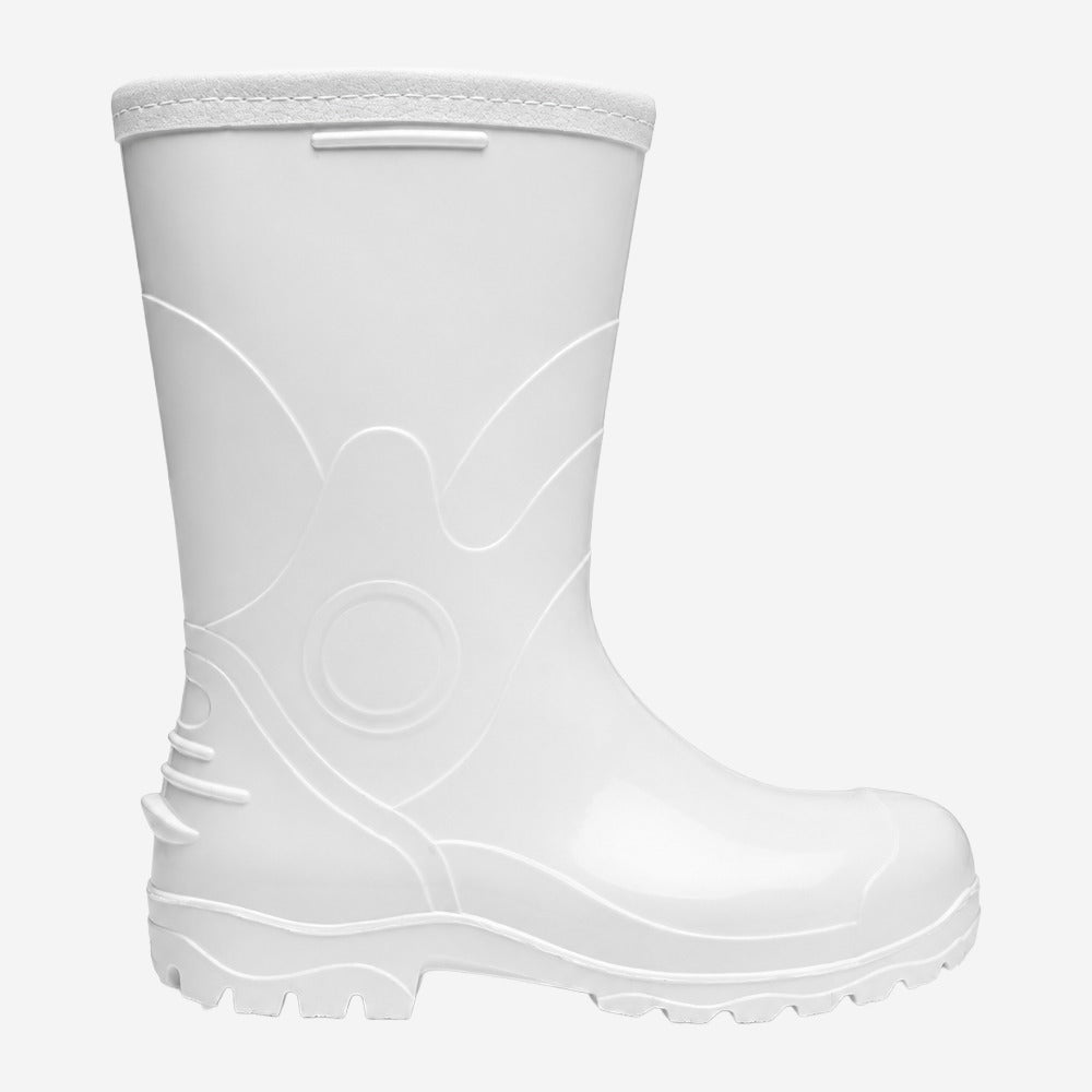 Bota de PVC Bico Aço Cano Médio 26cm Branca Com Forro Térmico Solado Antiderrapante Bracol Acqua Lev 85BPC200FT C.A 26705