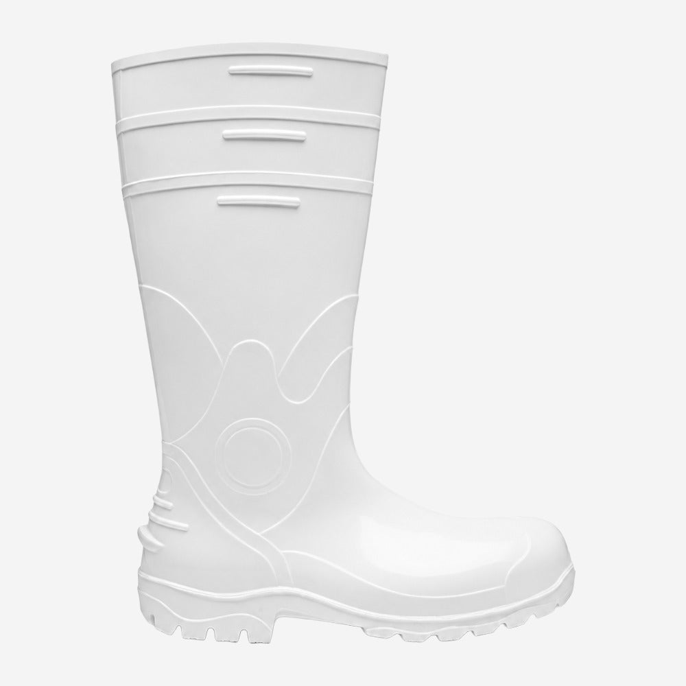 Bota de PVC Bico e Palmilha Aço Cano Longo 32cm Branca Com Forro Térmico Solado Antiderrapante Bracol 85BPL200PA C.A 37750