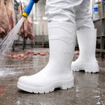 Bota de PVC Cano Longo 32cm Branca Com Forro Solado Antiderrapante Marluvas 100AWORKF CA BR C.A 40754