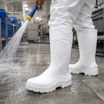 Bota de PVC Cano Longo 32cm Branca Com Forro Solado Antiderrapante Marluvas 100AWORKF CA BR C.A 40754