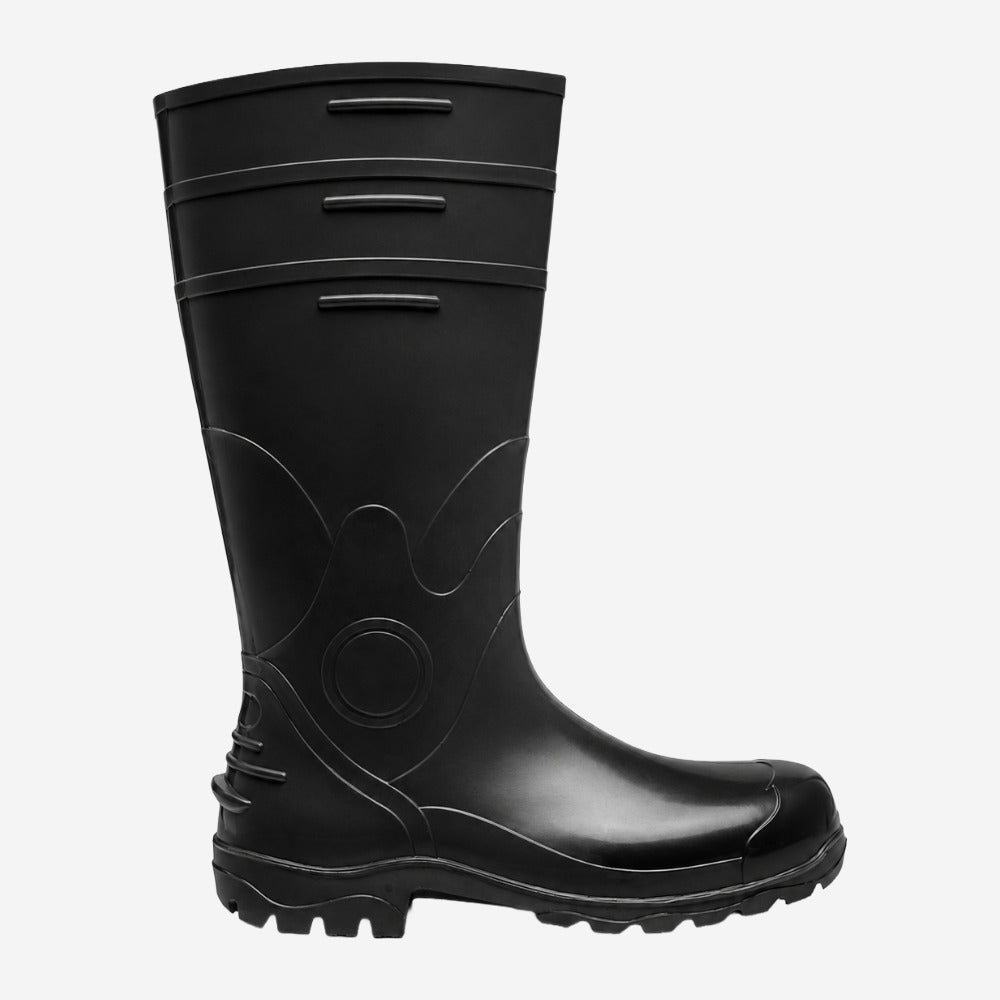 Bota de PVC Cano Longo 32cm Preta Com Forro Térmico Solado Antiderrapante Bracol Acqua Lev BPL 85BPL200PA C.A 37750