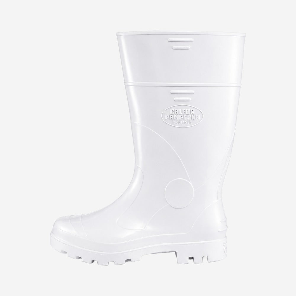 Bota de PVC Cano Longo 33cm Branca Com Forro Solado Antiderrapante Calfor Pampeana Maxisola CLBP3 508 C.A 37771