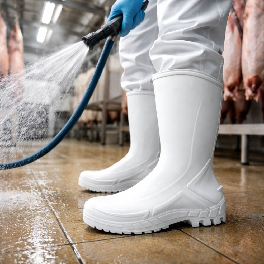 Bota de PVC Cano Médio 25cm Branca Solado Antiderrapante Marluvas 110VFLEX BR C.A 42291