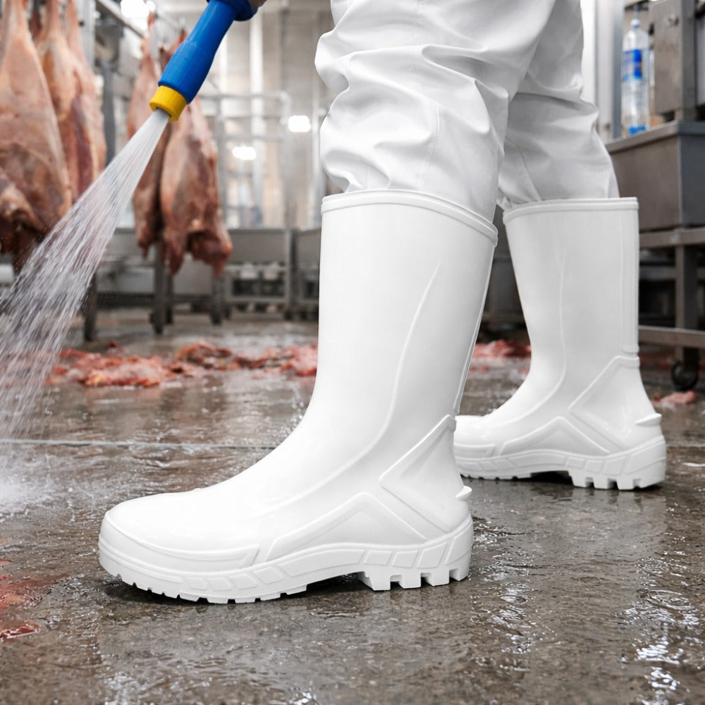 Bota de PVC Cano Médio 25cm Branca Solado Antiderrapante Marluvas 110VFLEX BR C.A 42291