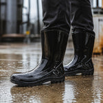 Bota de PVC Cano Médio 25cm Preta Solado Antiderrapante Marluvas 110VFLEX PR C.A 42291