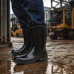 Bota de PVC Cano Médio 25cm Preta Solado Antiderrapante Marluvas 110VFLEX PR C.A 42291