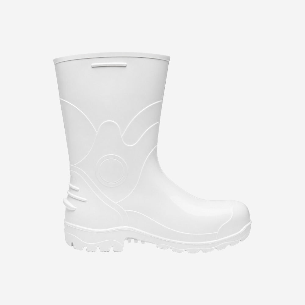 Bota de PVC Cano Médio 26cm Branca Com Forro Térmico Solado Antiderrapante Bracol Acqua Lev BPC 85BPC200 C.A 26586