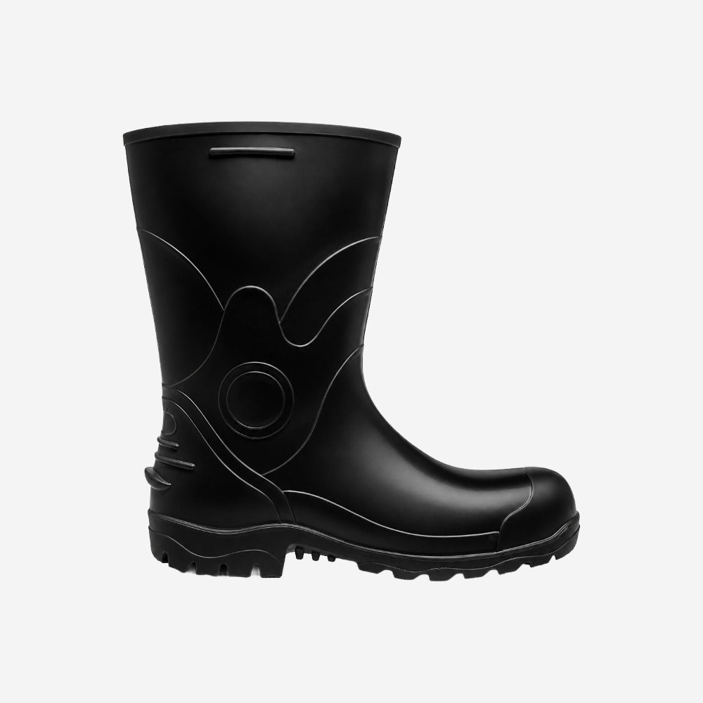 Bota de PVC Cano Médio 26cm Preta Com Forro Térmico Solado Antiderrapante Bracol Acqua Lev BPC 85BPC200 C.A 26586