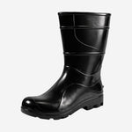 Bota de PVC Cano Médio 28,5cm Preta Com Forro Solado Antiderrapante Cartom 204 C.A 32169