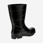 Bota de PVC Cano Médio 28,5cm Preta Com Forro Solado Antiderrapante Cartom 204 C.A 32169