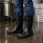 Bota de PVC Cano Médio 28,5cm Preta Com Forro Solado Antiderrapante Cartom 204 C.A 32169