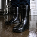 Bota de PVC Cano Médio 28,5cm Preta Com Forro Solado Antiderrapante Cartom 204 C.A 32169