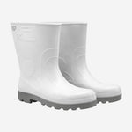 Bota de PVC Overtech Cano Curto 23cm Branca Solado PU Antiderrapante Vulcabras BEPCC02 C.A 16065