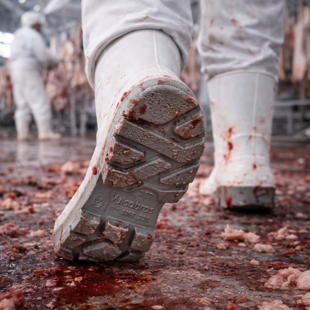 Bota de PVC Overtech Cano Curto 23cm Branca Solado PU Antiderrapante Vulcabras BEPCC02 C.A 16065