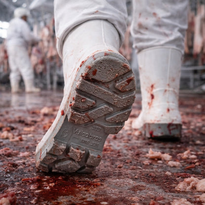 Bota de PVC Overtech Cano Curto 23cm Branca Solado PU Antiderrapante Vulcabras BEPCC02 C.A 16065